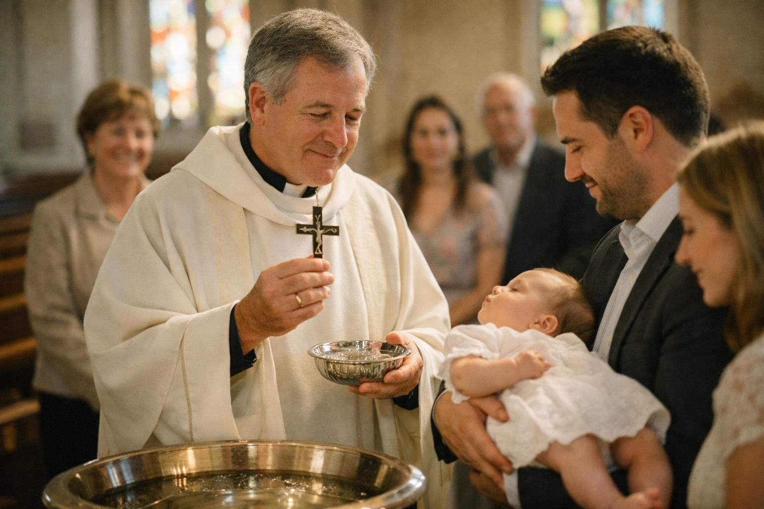 découvrez les étapes clés et les traditions d'une cérémonie de baptême catholique, de l'accueil des familles à la remise de la croix, pour mieux comprendre ce moment spirituel important.